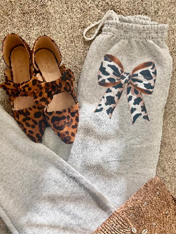 Cow Bow Sweatpants - Casual & comfortable loungewear sweatpants - Printed to order in South Carolina