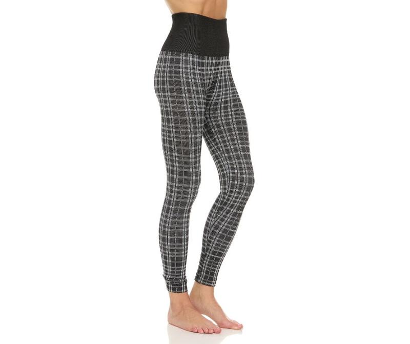 4-Pack: Women's Printed High-Waist Warm Fleece Leggings