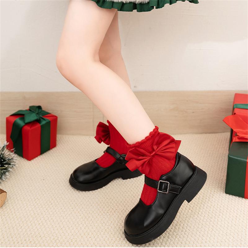 Christmas Girl Ankle Socks 5 Pairs Cute Funny Plush Ball Reindeer Ribbed Slipper Floor Socks