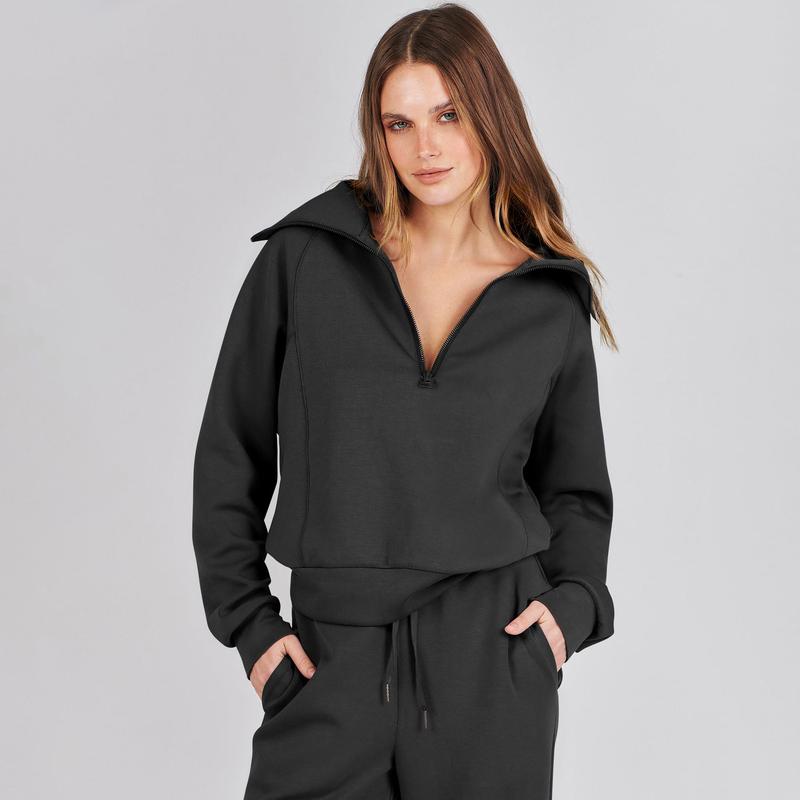 ANRABESS Women 2 Piece Outfits Sweatsuit Oversized Sweatshirt Sweatpants Tracksuit Sweat Lounge Matching Set 2024 Fall Trendy Polyester Womenswear