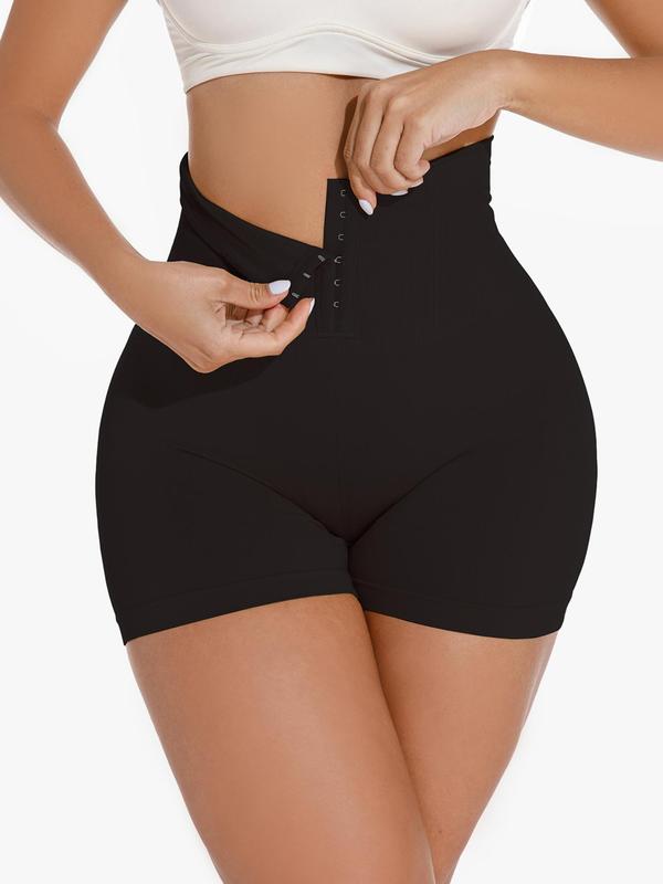 Women's Hook & Eye Compression Shapewear Shorts, Basic High Waist Tummy Control Shapewear Bottom, Body Shapewear, Summer Wear, Fall Clothes, Lady Shapewear Underwear