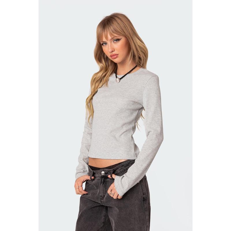 Marny Long Sleeve Waffle Top