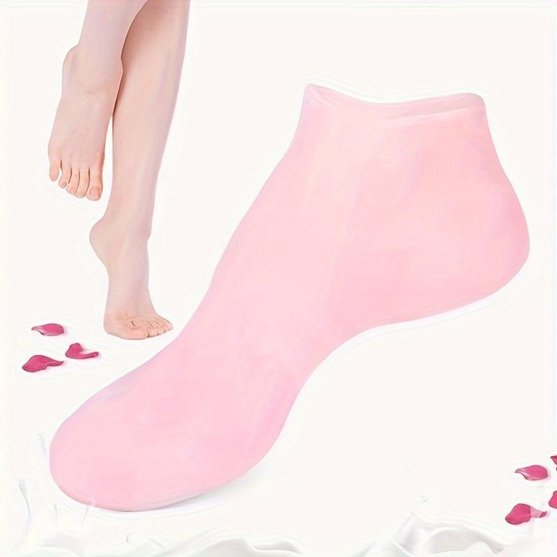 Comfortable Soft Silicone Moisturizing Socks, Summer Minimalist Hydrating and Smoothing Foot Care Socks, Foot Gel Socks, Foot Sock for Dry Cracked Skin, Daily Recyclable Foot Masks, Personal Care Products, Pedicure Supplies, Christmas Gift