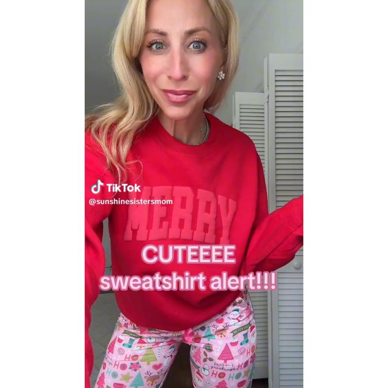 Merry Red Puff Sweatshirt