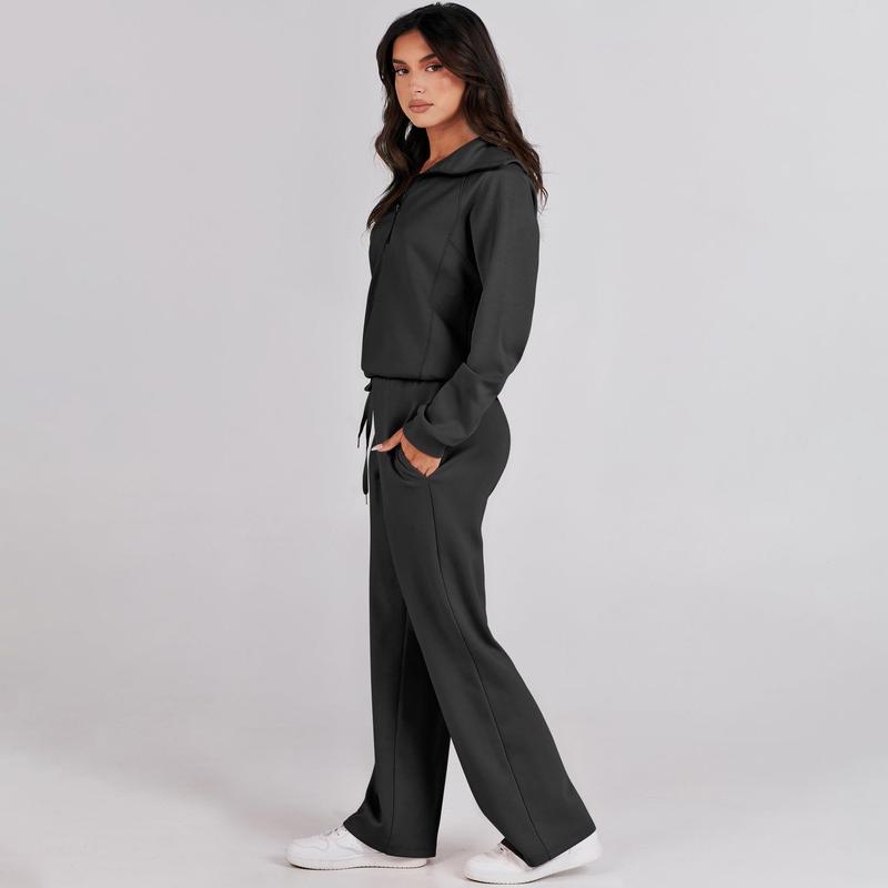 ANRABESS Women 2 Piece Outfits Sweatsuit Oversized Sweatshirt Sweatpants Tracksuit Sweat Lounge Matching Set 2024 Fall Trendy Polyester Womenswear