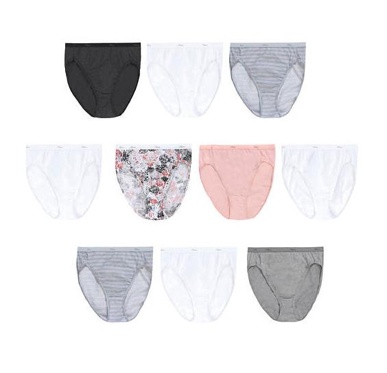 Hanes Women's Hi-Cut Panties 10-Pack Womenswear