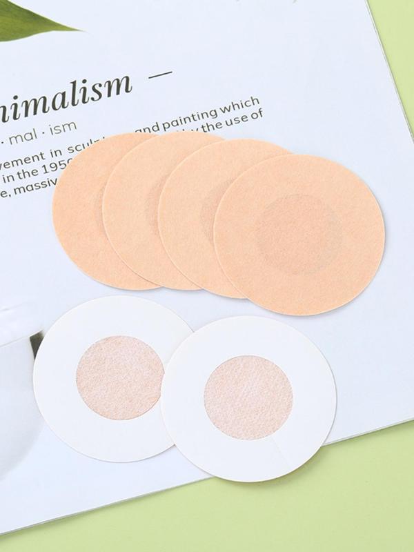 Solid Color Flower Round Shaped Disposable Nipple Cover, Casual Invisible Comfy Breathable Nipple Stickers, Women's Lingerie Accessories for Daily Use