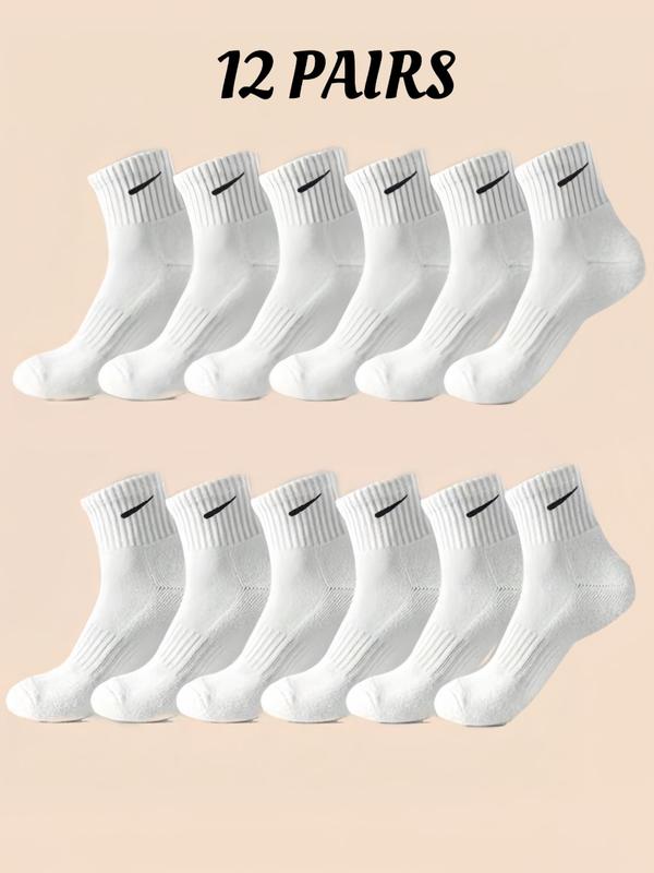 Women's Striped Print Crew Socks, Casual Comfortable Breathable Socks for Daily Wear, Multipack Knit Socks for All Seasons