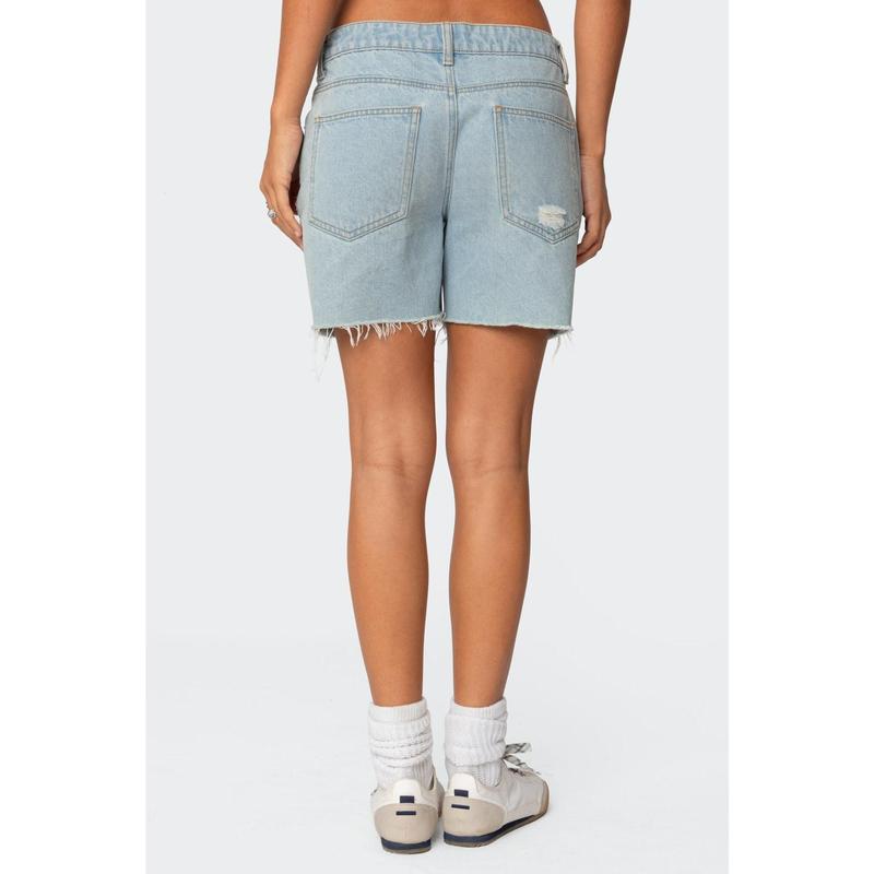 Tomboy Low Rise Denim Shorts