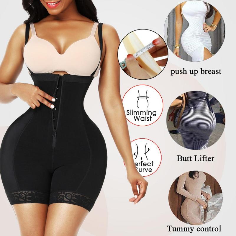 Firm Tummy Compression Bodysuit Shaper peach'd shapewear With Butt Lifter