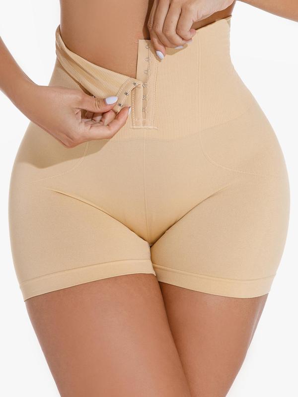 Women's Hook & Eye Compression Shapewear Shorts, Basic High Waist Tummy Control Shapewear Bottom, Body Shapewear, Summer Wear, Fall Clothes, Lady Shapewear Underwear