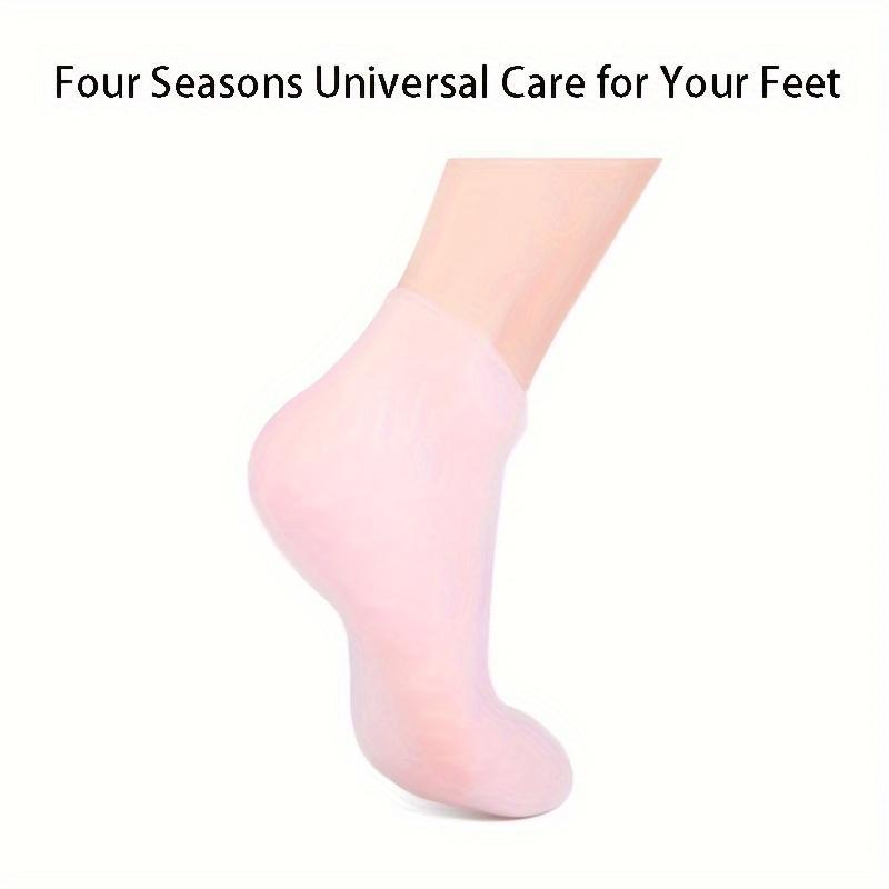 Comfortable Soft Silicone Moisturizing Socks, Summer Minimalist Hydrating and Smoothing Foot Care Socks, Foot Gel Socks, Foot Sock for Dry Cracked Skin, Daily Recyclable Foot Masks, Personal Care Products, Pedicure Supplies, Christmas Gift