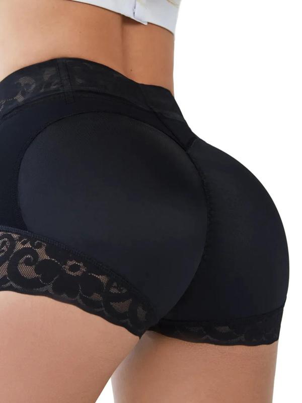 Women's Plain Contrast Lace High Waist Shapewear Panty, High Stretch Seamless Tummy Control Hip Lifter Shaper, Body Shapewear, Shapewear Tummy Control, Back To School Clothes, Lady Shapewear Bottoms, Summer Wear 2024 2000S Wear