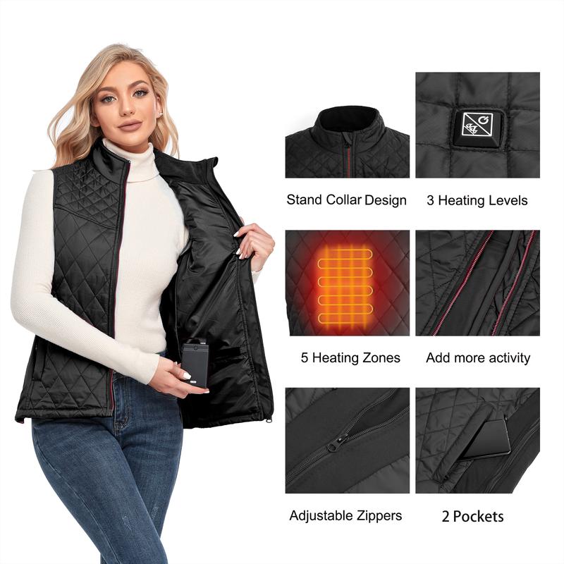 PETREL Christmas Gifts for Women Heated Vest for Women with Battery Pack Electric Rechargeable Heated Coat