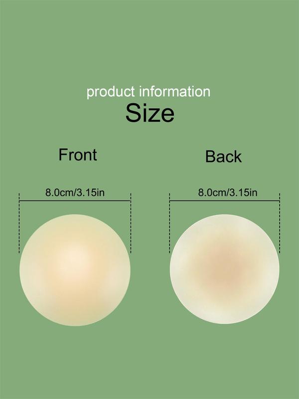 Women's Solid Color Silicone Nipple Cover, 1 Pair Soft Comfortable Breathable Nipple Cover For Daily Wear, Lingerie Accessories For All Seasons