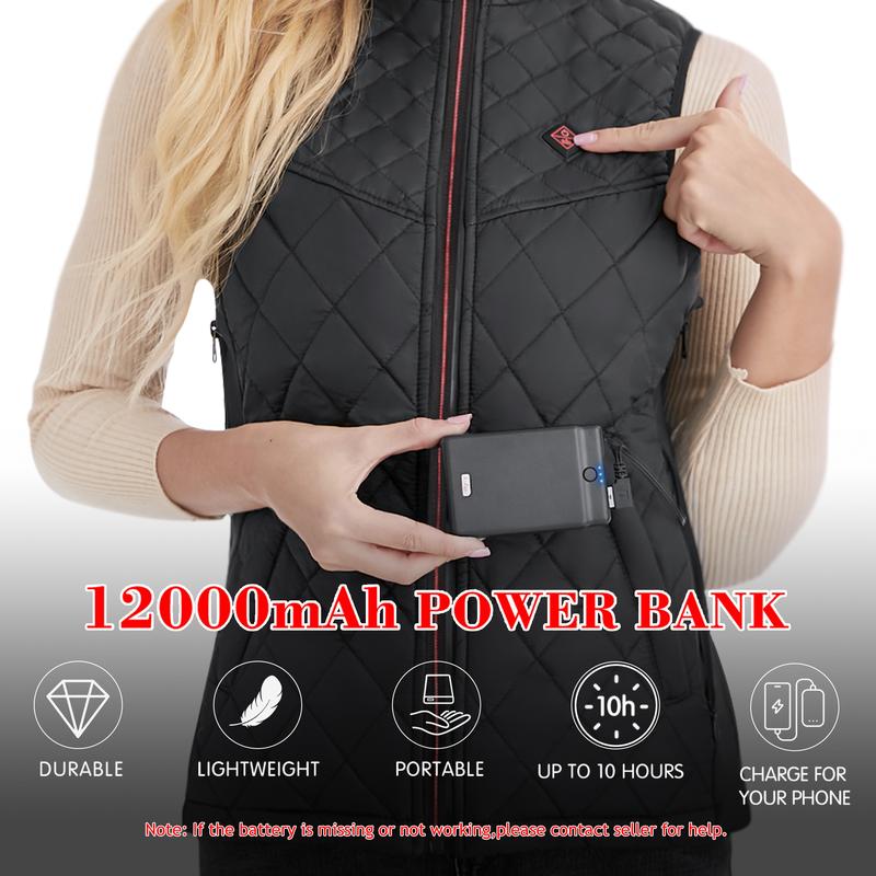 PETREL Christmas Gifts for Women Heated Vest for Women with Battery Pack Electric Rechargeable Heated Coat