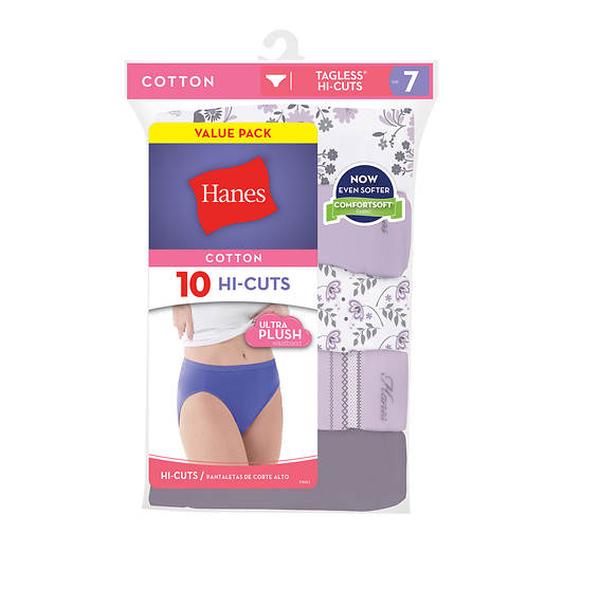 Hanes Women's Hi-Cut Panties 10-Pack Womenswear