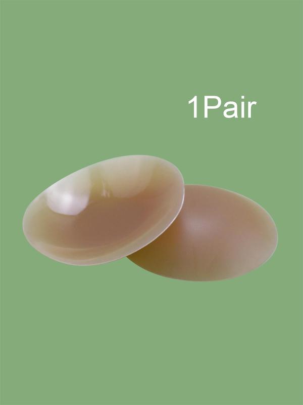 Women's Solid Color Silicone Nipple Cover, 1 Pair Soft Comfortable Breathable Nipple Cover For Daily Wear, Lingerie Accessories For All Seasons