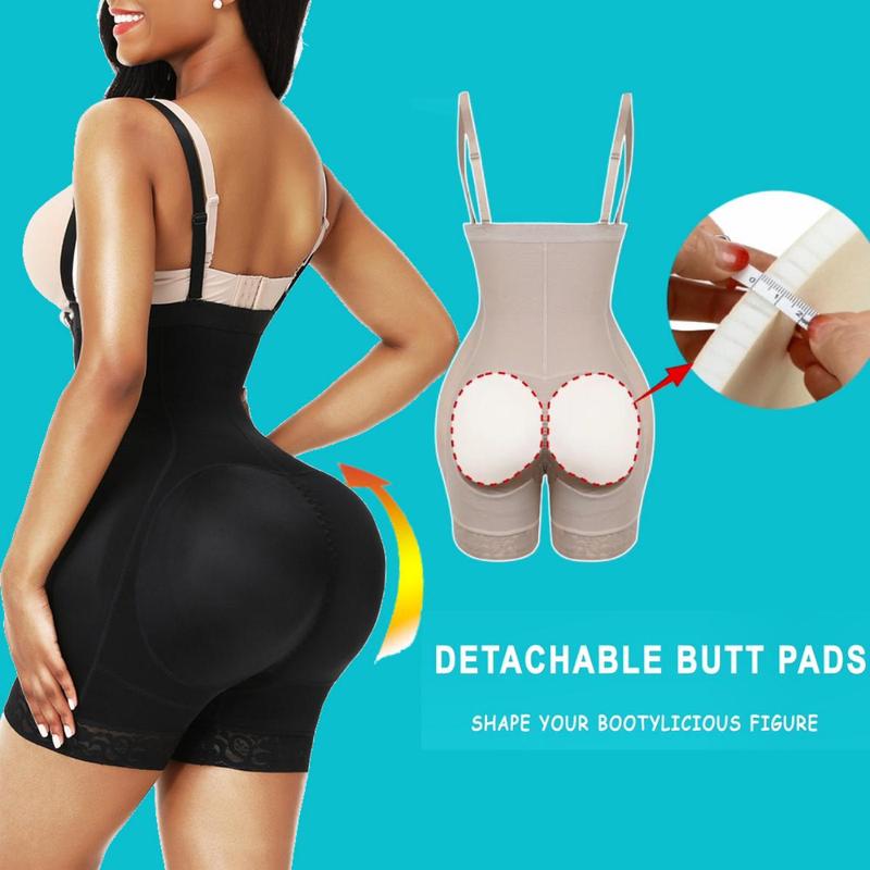 Firm Tummy Compression Bodysuit Shaper peach'd shapewear With Butt Lifter