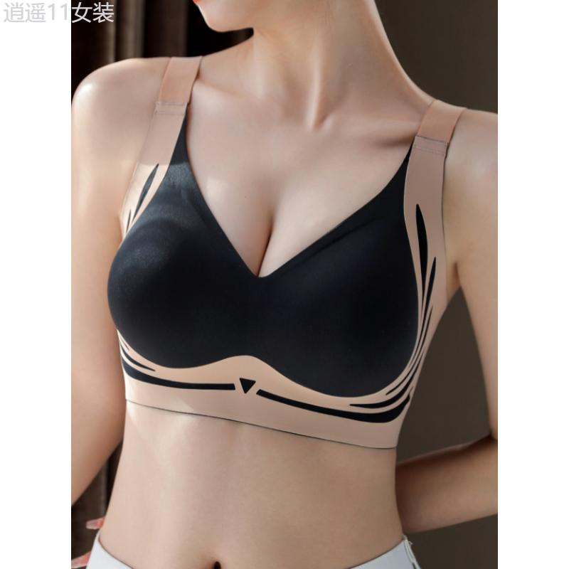 3-Piece Adjustable Anti-Sagging Bra for Women with Large Chest, Back Buckle Closure, No Steel Rings or Marks Fabric Spandex