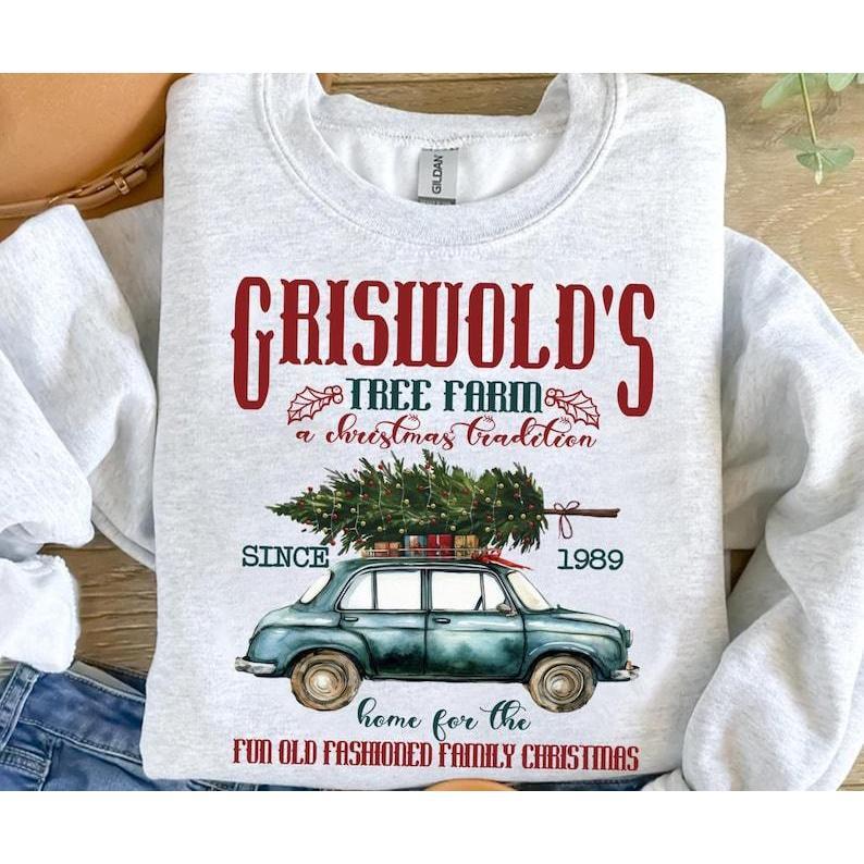 Griswold's Christmas Sweatshirt, Christmas Family Tee, Tree Sweater, Griswold's Tree Farm Since 1989 Shirt, Cute Christmas Shirt, Xmas Gift.