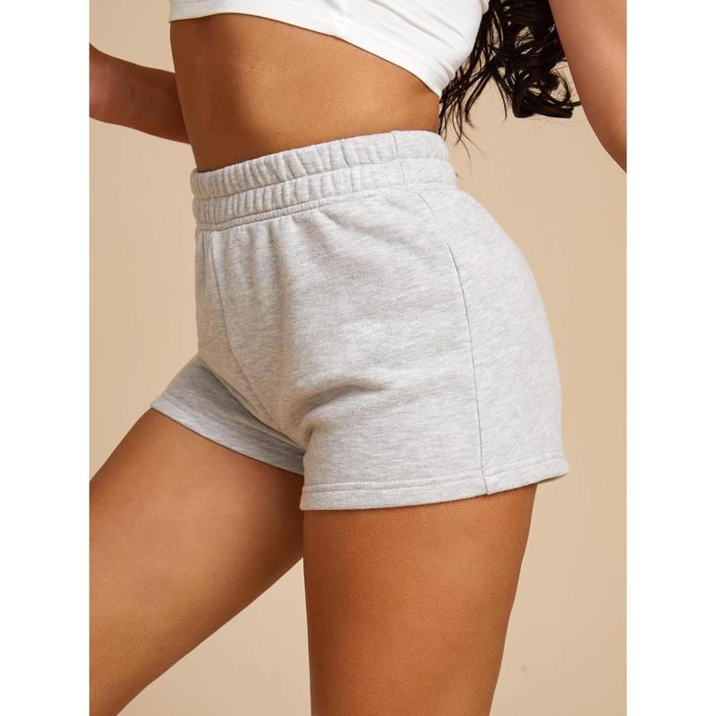 Womens Elastic High Waisted Sweat Shorts Casual Comfy Lounge Summer Shorts Trendy Womenswear Bottom Underwear Lady