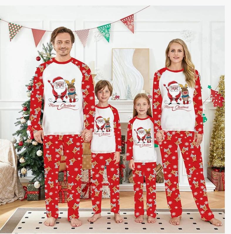 2024 Christmas Matching Family Pajamas Set - Breathable Cotton Sleepwear Pajamas Christmas Wife