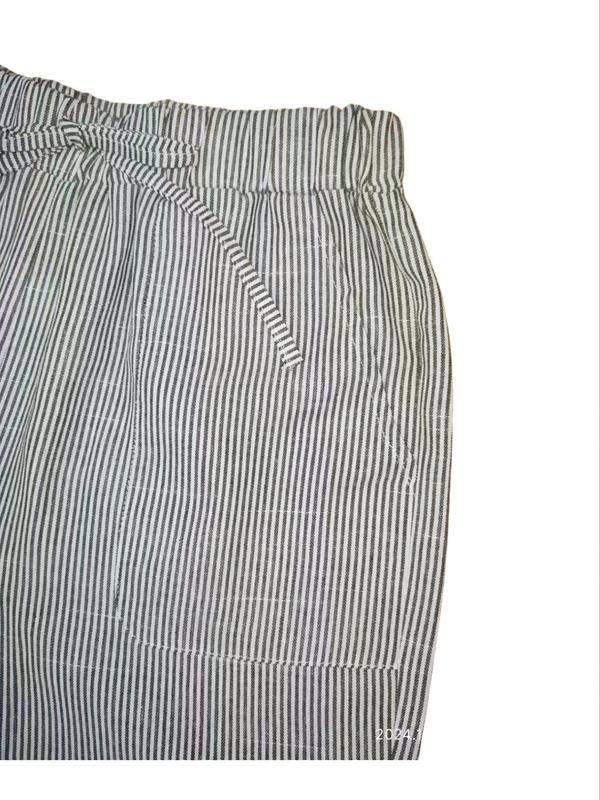 Women's Striped Print Drawstring Waist Straight Leg Pants, Casual Pocket Trousers for Fall & Winter, Women's Bottoms for Daily Wear