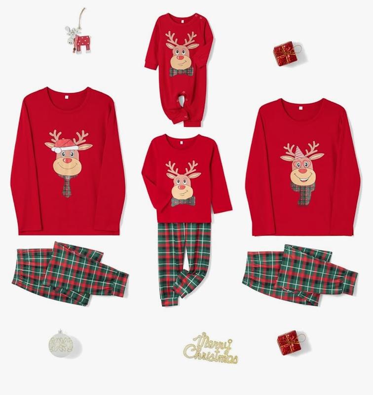 2024 Christmas Matching Family Pajamas Set - Breathable Cotton Sleepwear Pajamas Christmas Wife