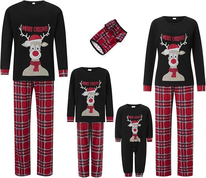 2024 Christmas Matching Family Pajamas Set - Breathable Cotton Sleepwear Pajamas Christmas Wife