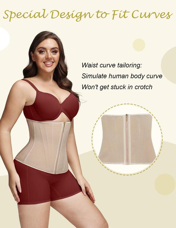 SHAPSHE Waist Shapewear for Women Workout Tummy Control Shapewear with Zipper Hook 2863