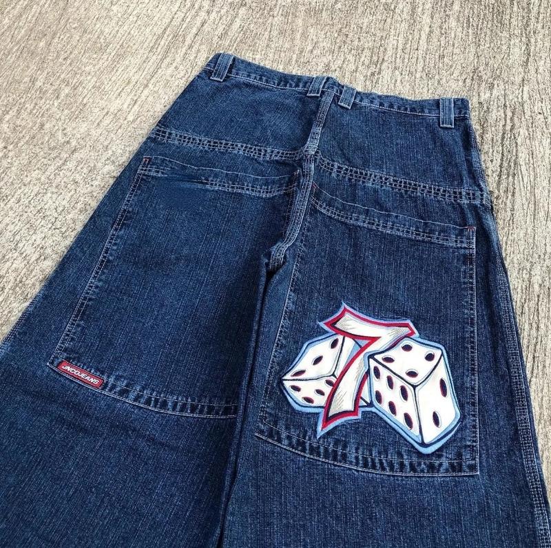 90s style JNCO retro oversized loose jeans trendy fashion jeans tiktok shop hip hop black friday 2024 jeans comfortable Y2K