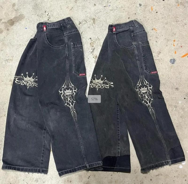 90s style JNCO retro oversized loose jeans trendy fashion jeans tiktok shop hip hop black friday 2024 jeans comfortable Y2K