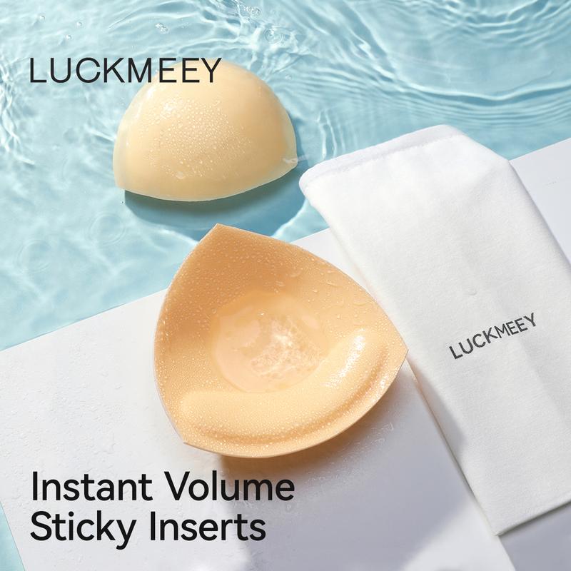 LUCKMEEY Instant Volume Sticky Inserts Double-Sided Adhesive Bra Cup Easily Customizable Material Randomly cut for Women's Outfit Enhancement Basic Minimalist Womenswear Accessories Lady Comfort Christmas