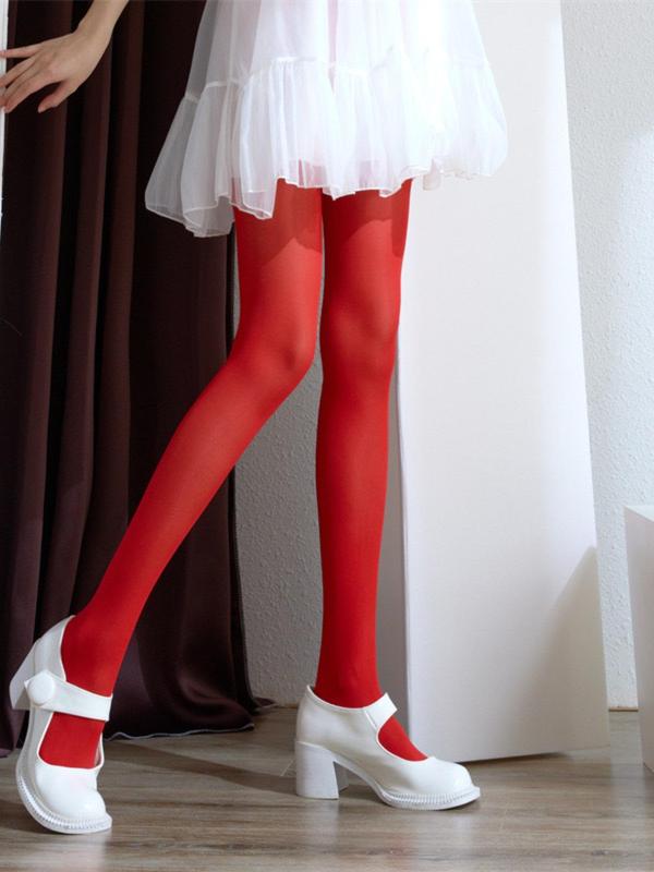 Women's 1 Pair Soft Solid Color Tights, Fashionable Comfy High Stretch Pantyhose For Party, Ladies Socks For All Seasons