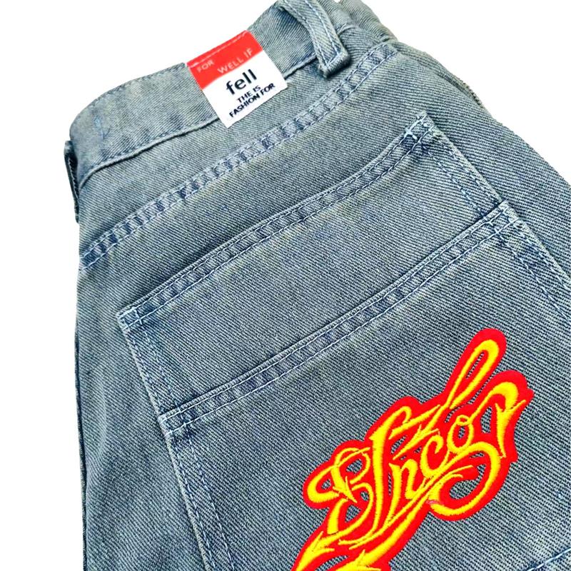 90s style JNCO retro oversized loose jeans trendy fashion jeans tiktok shop hip hop black friday 2024 jeans comfortable Y2K