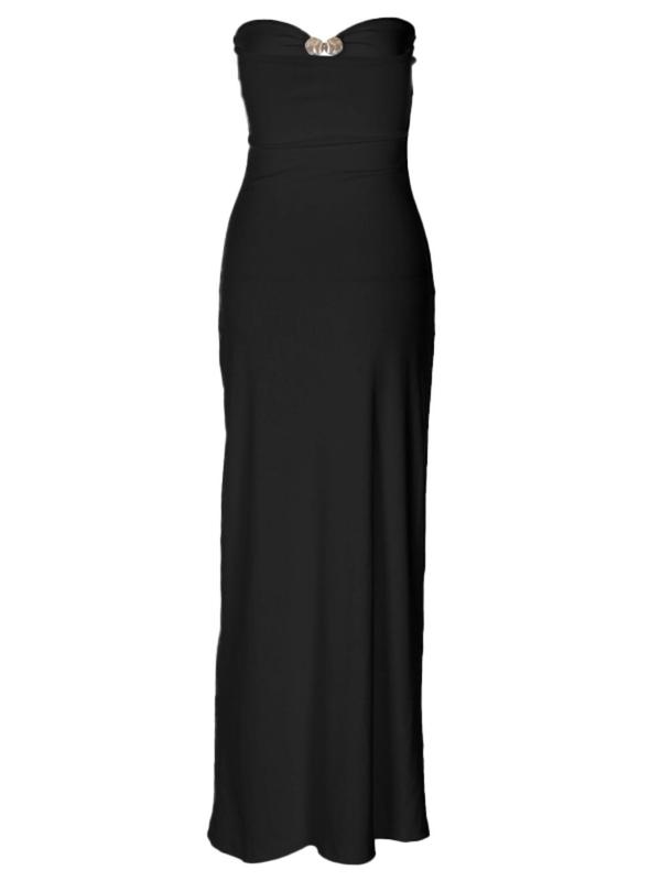 Women's Cut Out Backless Bodycon Tube Dress, Sexy Solid Long Dress for Party Club Dating Wear, Lady Basic Comfort Summer Clothes, 90s Clothes