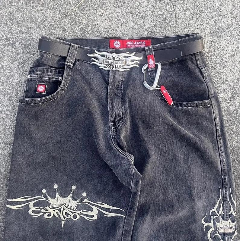 90s style JNCO retro oversized loose jeans trendy fashion jeans tiktok shop hip hop black friday 2024 jeans comfortable Y2K