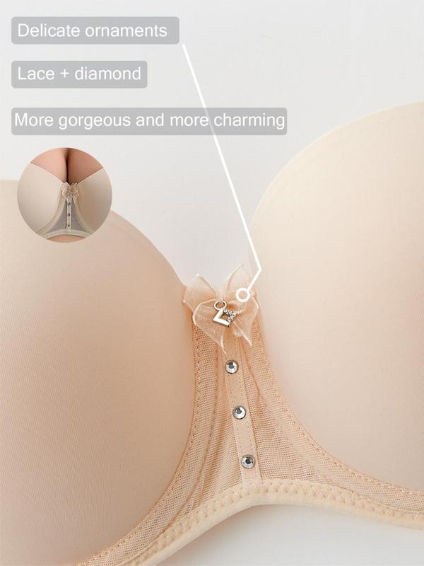 Women's Adjustable Strap Bra, Korean Wear, Solid Underwire Push up Bra, Soft Comfortable Bralette for All Seasons, Korean Streetwear