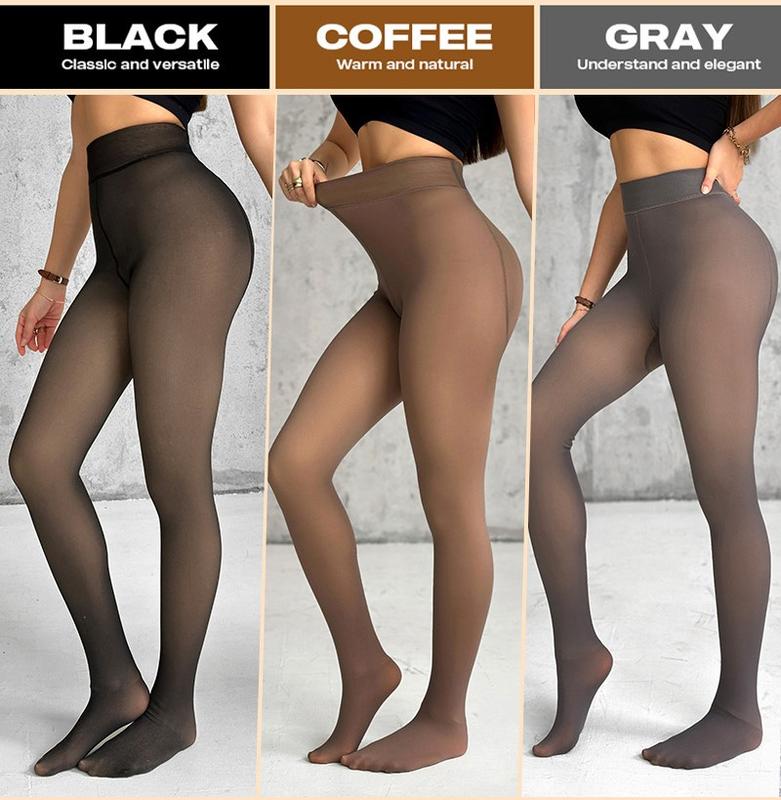 Magic Fleece Lined Leggings - 3 Shades, XS-2XL, Closed Foot, Winter Comfort - Cardigans, Bottoms Polyester Comfortable