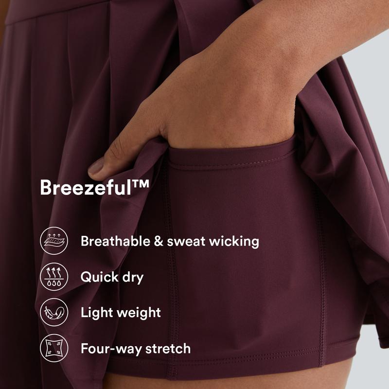 Halara Breezeful™ High Waisted Pleated 2-in-1 Side Pocket Adjustable Buckle Mini Quick Dry Casual Skirt