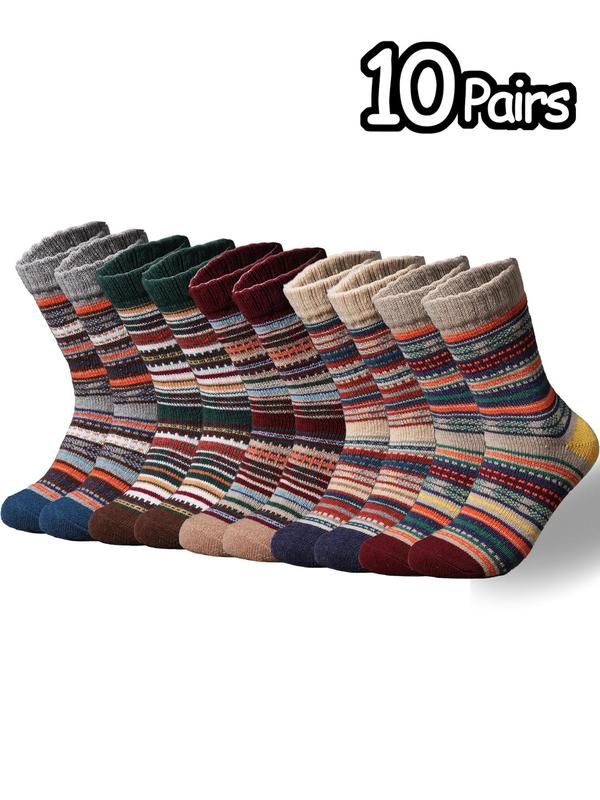 Women's All Over Print Mid-calf Socks, Casual Soft Comfy Warm Socks for Fall & Winter, Women's Socks for Daily Wear