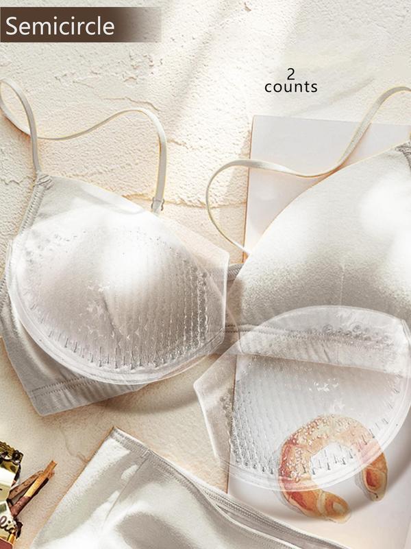 Women's Plain Silicone Transparent Bra Insert Pad, Breathable Honeycomb Design Self-Adhesive Push Up Chest Pads, Lingerie Accessories for Women