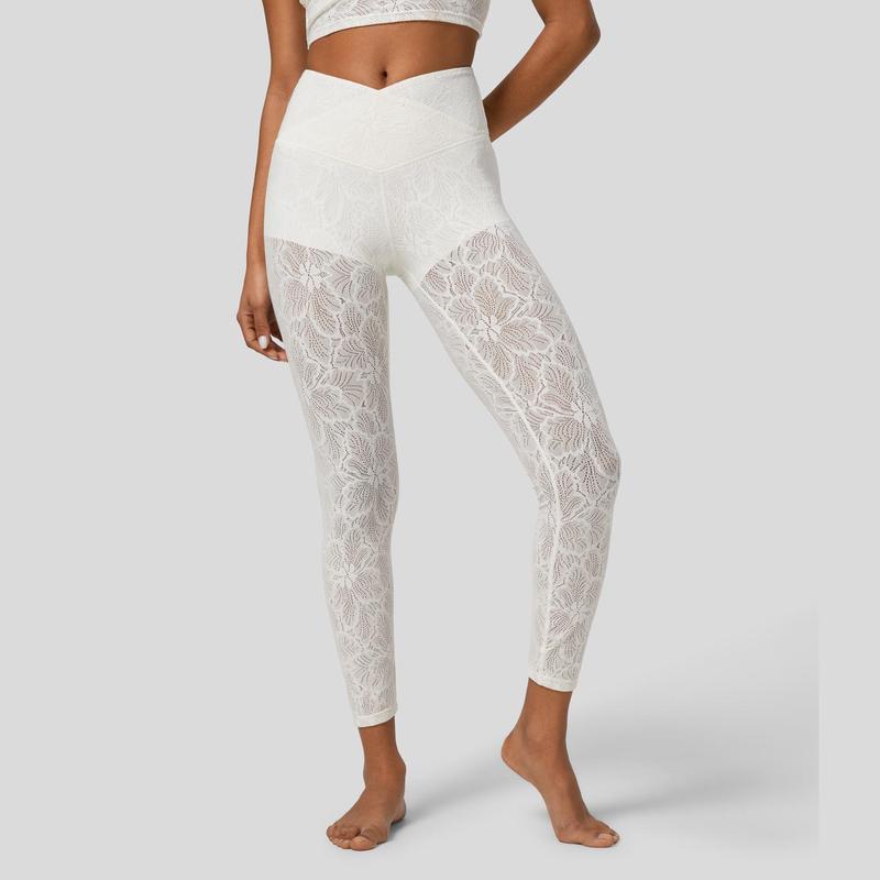 Halara High Waisted Crossover 2-in-1 7 8 Lace Casual Leggings