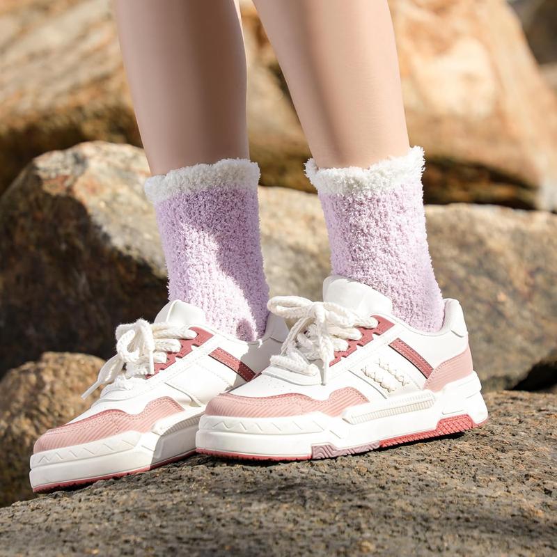 Fuzzy Socks for Women - Non Slip Socks Women, Slipper Socks Hospital Socks with Grips for Women, Warm Fluffy Socks