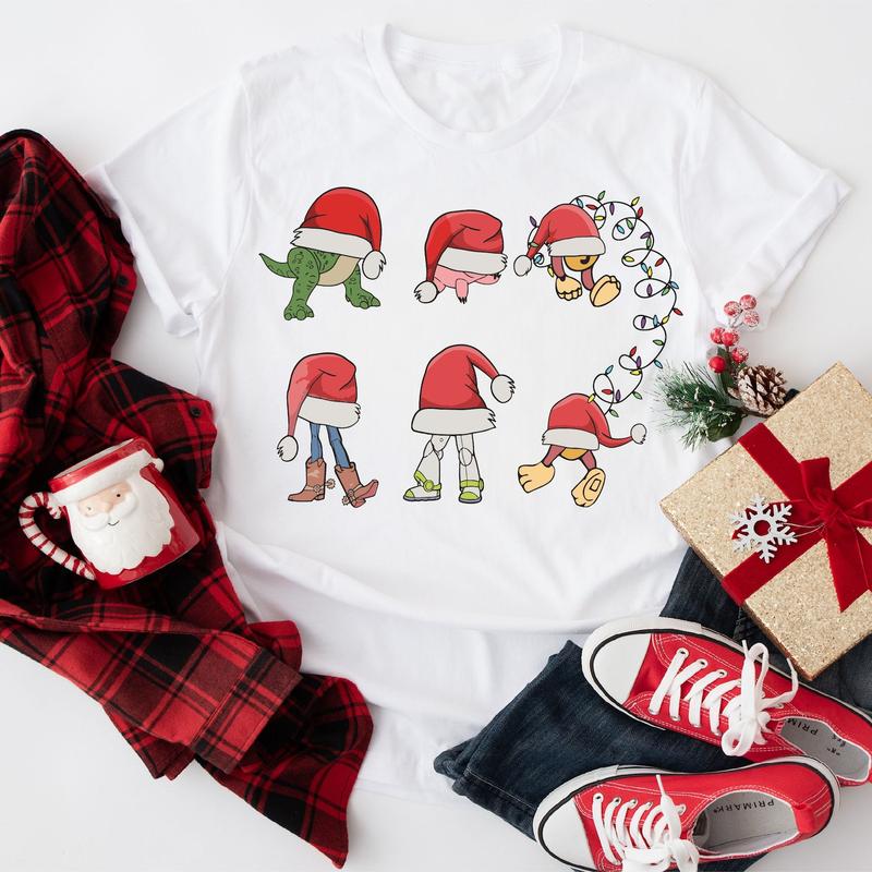 Disneyyy Toy Story Christmas Sweatshirt, Family Matching Christmas T-shirt, Christmas Tee, Rex Buzz Woody Slinky Dog Xmas Shirt W