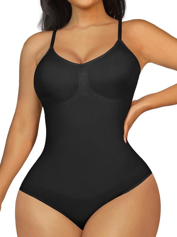 Shapewear Bodysuit for Women, Tummy Control Butt Lifting Adjustable Straps Body Shaper, Backless Seamless Shapewear