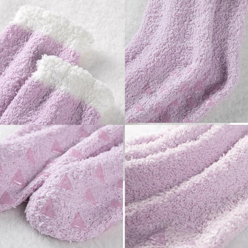 Fuzzy Socks for Women - Non Slip Socks Women, Slipper Socks Hospital Socks with Grips for Women, Warm Fluffy Socks