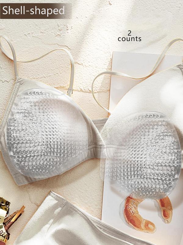 Women's Plain Silicone Transparent Bra Insert Pad, Breathable Honeycomb Design Self-Adhesive Push Up Chest Pads, Lingerie Accessories for Women