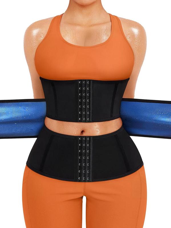 Women's Adjustable Hook & Eye Sauna Waist Trainer, Tummy Control Waist Cincher, Slimming Shaper for Daily Wear